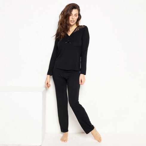 Pigiama donna dettagli in pizzo bambù Magic Dream 8954