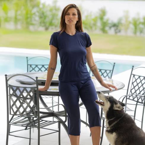 Pigiama donna pantalone capri in bambù Magic Dream 9011