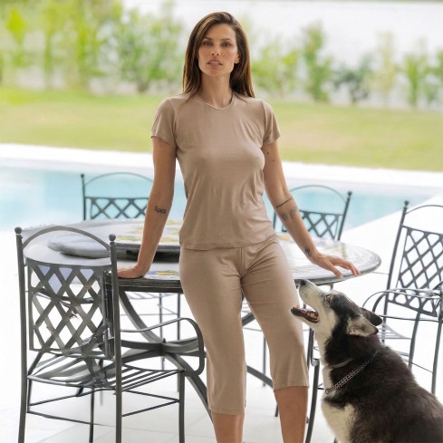 Pigiama donna pantalone capri in bambù Magic Dream 9011