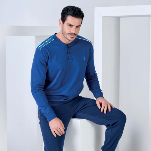 Pigiama uomo in 100% caldo cotone Navigare 141906