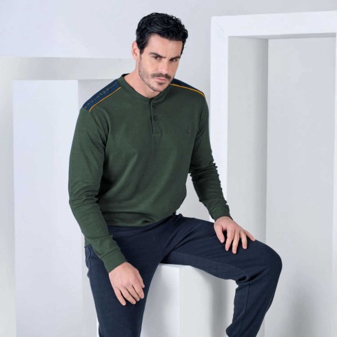 Pigiama uomo in 100% caldo cotone Navigare 141906