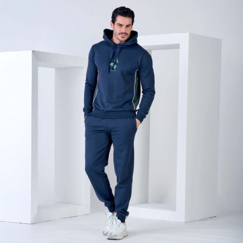 Tuta uomo con cappuccio leggermente felpata Navigare 29608