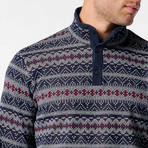 Pigiama uomo fantasia collo alto jersey caldo Perofil VPRT93228