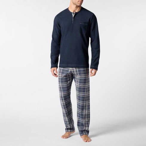 Pigiama uomo scollo serafino punto milano Perofil VPRT93229