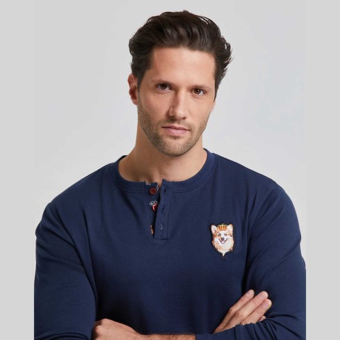 Pigiama uomo caldo cotone con cagnolino Pompea Ontario