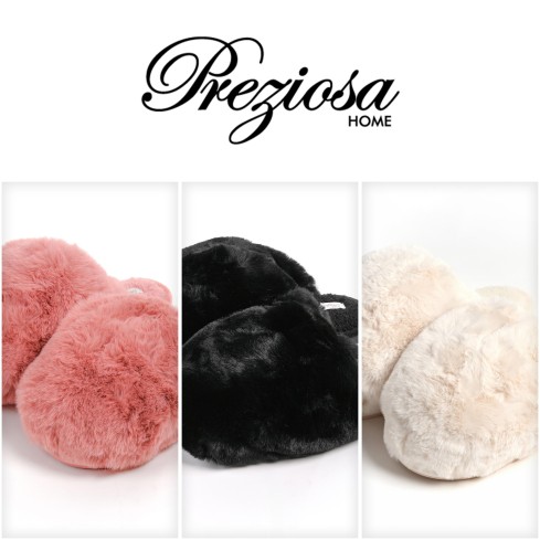 Pantofole soffici pelose Donna Preziosa 0183 Antiscivolo
