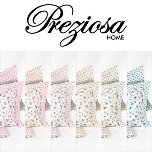 Lenzuola matrimoniali 2 piazze 100% cotone Preziosa Portovenere DIS16