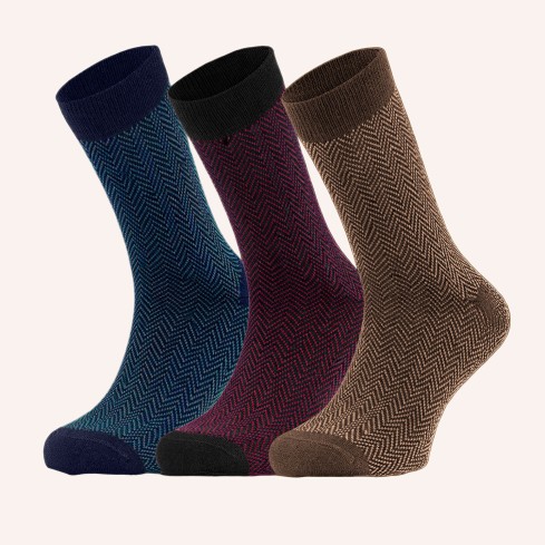 Calza corta uomo caldo cotone assortite Prisco Jack C - 3 paia