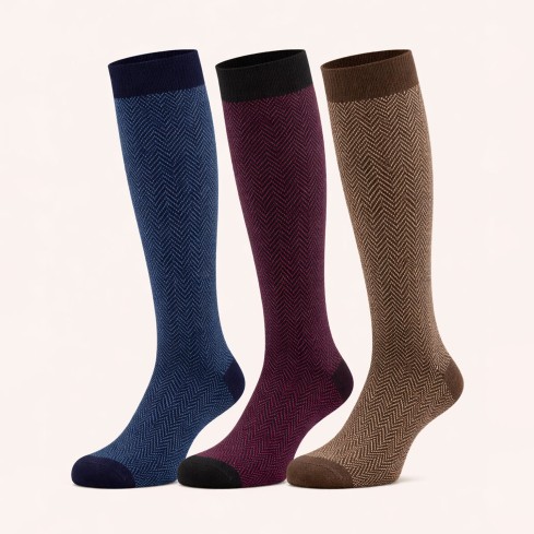 Calza lunga uomo caldo cotone assortite Prisco Jack L - 3 paia