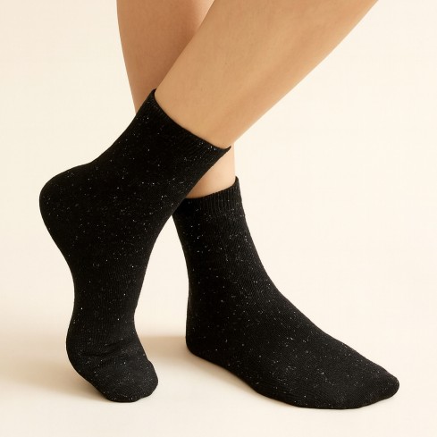 Calza donna in viscosa con scaglie argento Prisco star 3 paia