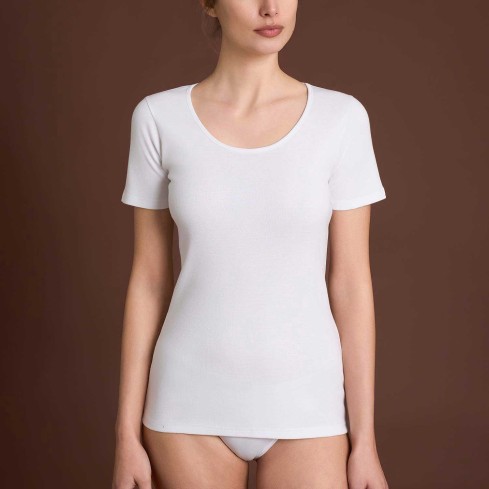 Maglia intima donna caldo cotone termico manica corta DM43A7