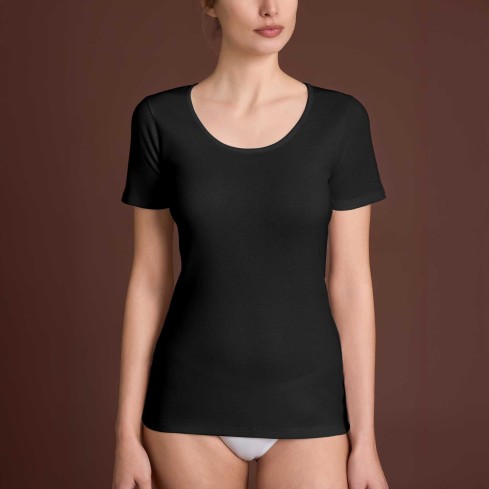 Maglia intima donna caldo cotone termico manica corta DM43A7