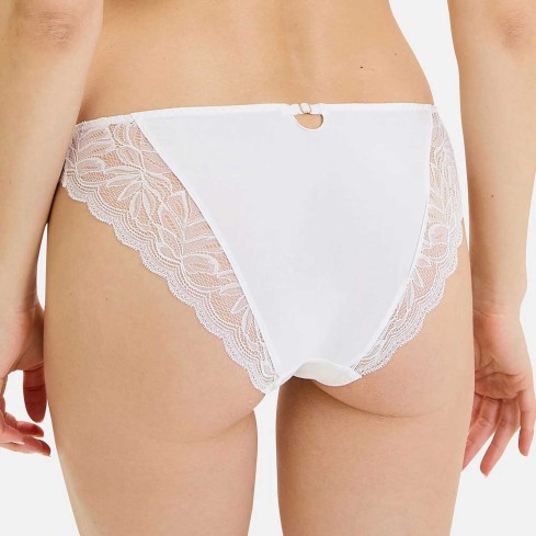 Slip donna pizzo e microfibra traslucida Sans Complexe 60PAO32