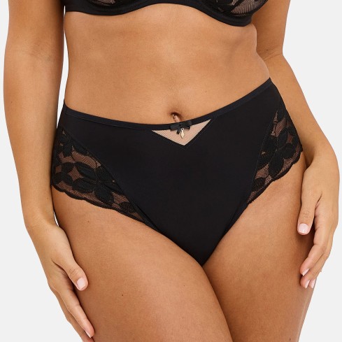 Slip donna vita alta tulle e microfibra Sans Complexe 61PAN73