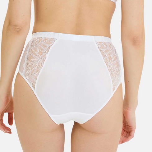 Culotte a vita alta pizzo e microfibra Sans Complexe 61QAO32