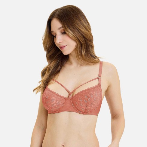 Reggiseno con ferretto pizzo e stringhe Sans Complexe 70AAO90