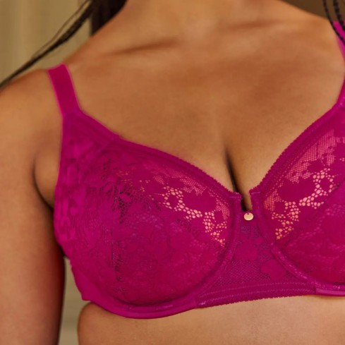 Reggiseno sfoderato con ferretto in pizzo floreale Sans Complexe 70AAL50