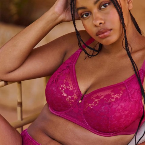 Reggiseno sfoderato con ferretto in pizzo floreale Sans Complexe 70AAL50
