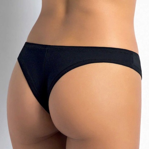 Brasiliano donna cotone biologico sièlei 1447 retro nero modella