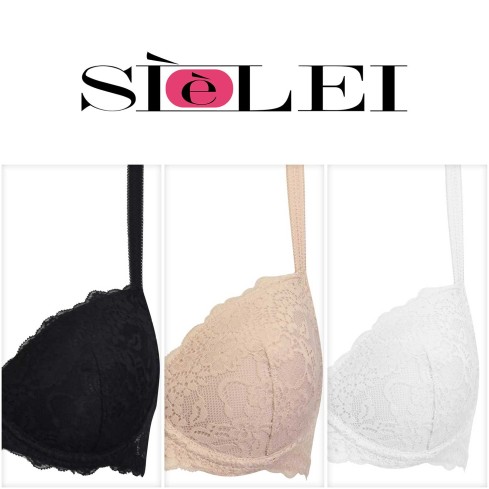 Reggiseno balconcino Sièlei 2688 con ferretto imbottito pizzo