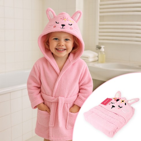 Accappatoio bimbo bimba faccina animaletto Sommaruga