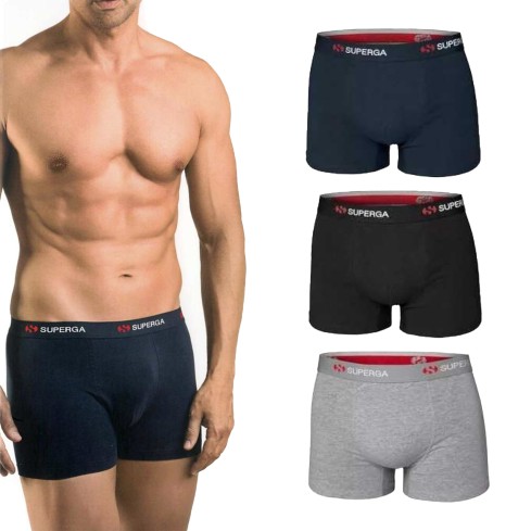 Boxer Uomo assortiti elastico con logo Superga 626 3 Pack