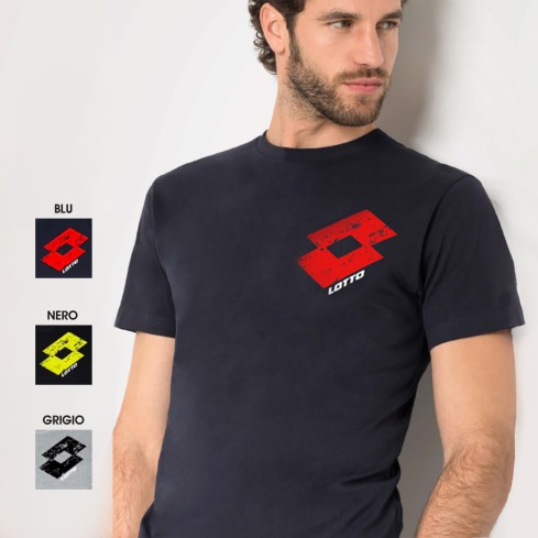 T-shirt maglia uomo Lotto LA1109 mezza manica cotone