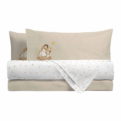 Completo letto 100% cotone con angioletti Thun