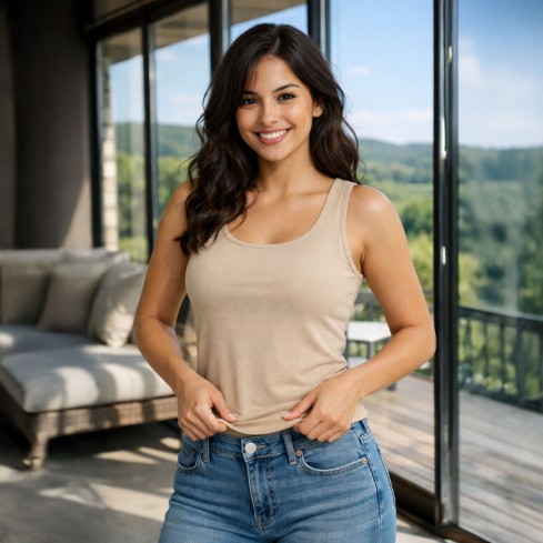 Canotta spalla larga cotone elasticizzato Uragano 503