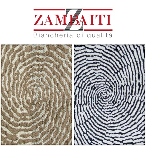 Tappeto arredo bagno jacquard in ciniglia con antiscivolo Ondule Zambaiti