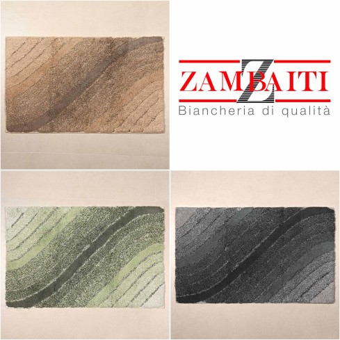 Tappeto arredo bagno disegno ondulato antiscivolo Kaleido Zambaiti 