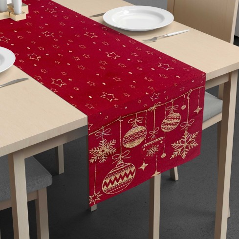 Runner tessuto jacquard natalizio Zambaiti