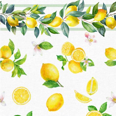 Tovaglia antimacchia con limoni Zambaiti