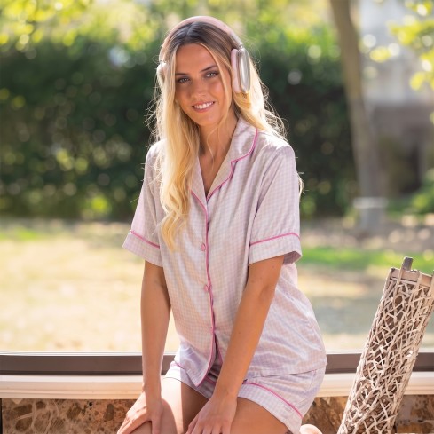Pigiama donna estivo in raso Irge IRC2666
