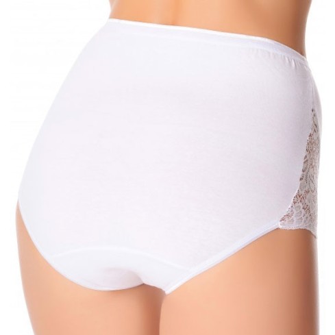 Slip culotta donna jadea 07 in cotone e pizzo 3 pezzi