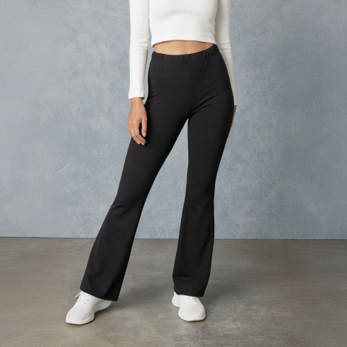 Panta leggings Jadea 4369 a zampa cotone felpato