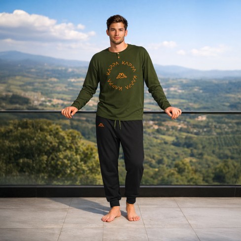 Pigiama uomo sportivo in cotone primaverile Kappa KMS26113
