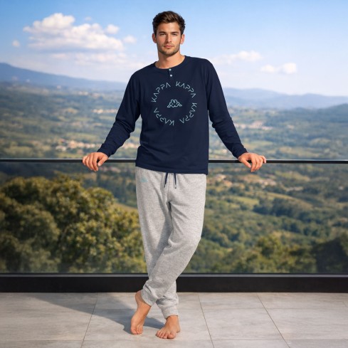 Pigiama uomo sportivo in cotone primaverile Kappa KMS26113