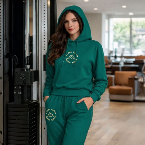 Tuta donna con cappuccio cotone leggero Kappa KWS26251