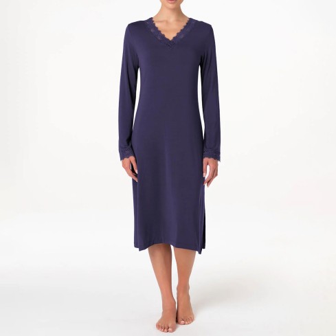 Camicia da notte lunga in modal e pizzo Lovable L0EHN