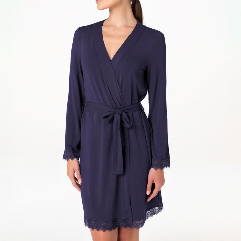 Vestaglia donna in modal e pizzo Lovable L0EHO