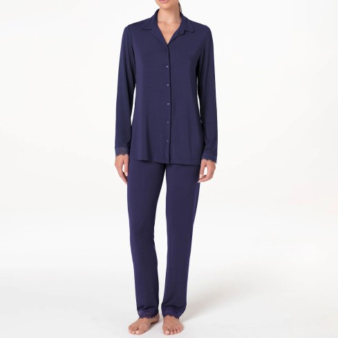 Pigiama donna aperto modal e pizzo Lovable L0EIA