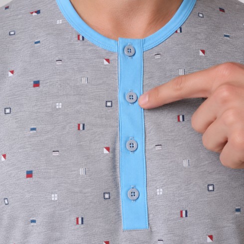 Pigiama uomo scollo serafino Lovable L0EQT