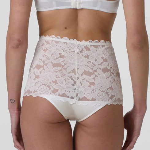 Slip vita alta pizzo floreale e microfibra lucida Lovable L0ETV