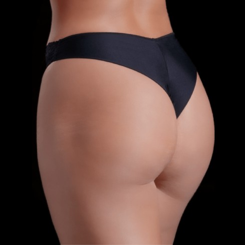 Brasiliana donna con pizzo frontale e retro in microfibra Love and Bra Alicia