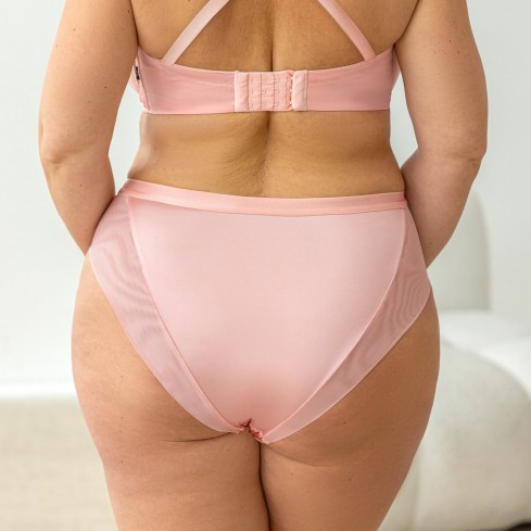 Slip donna vita alta micro-satin e tulle Krisline LP030