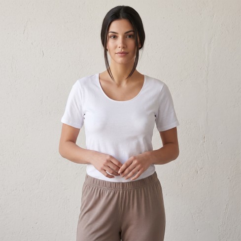 Maglia donna caldo cotone Irge 7102 mezza manica 3 pezzi