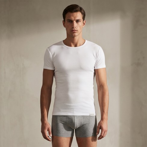 Maglia uomo a girocollo Enrico Coveri ET1130 cotone filo di scozia 3 pz