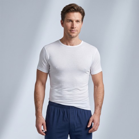 Maglia uomo mezza manica Liabel 038281023 100% cotone 3 pezzi