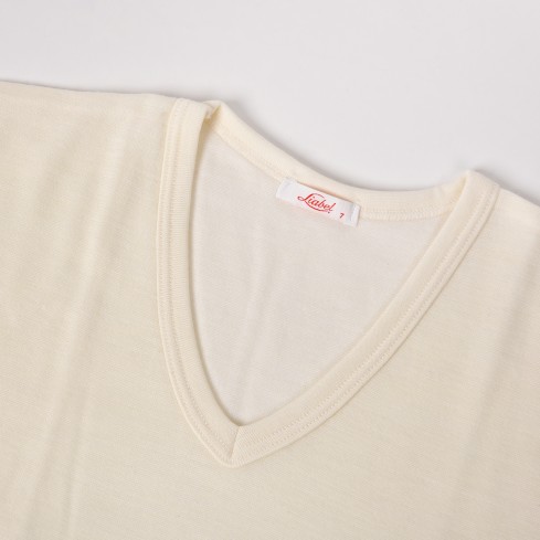 Maglia uomo lana Liabel a punta manica corta 0532153 lana cotone